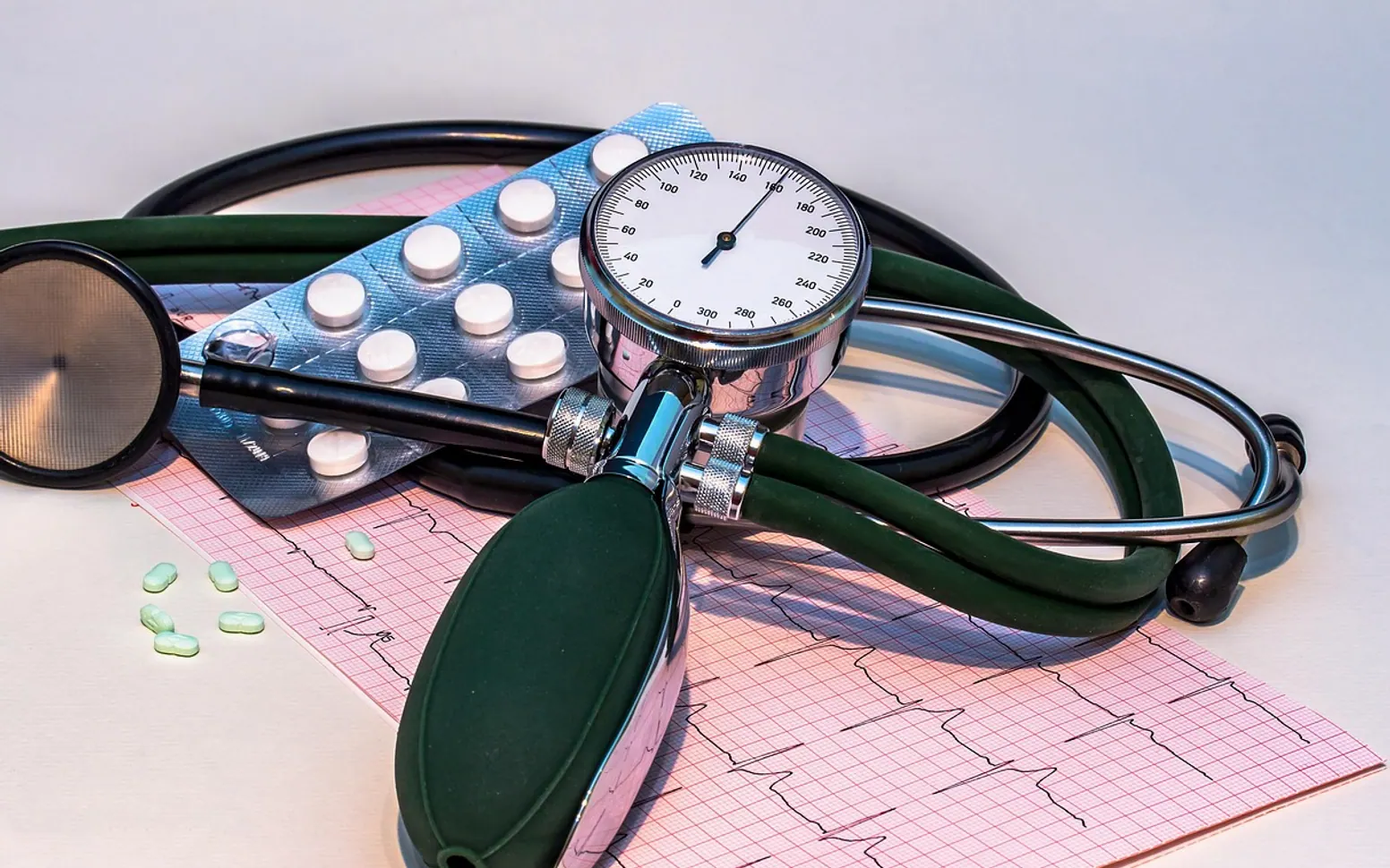 Blood pressure monitor, high blood pressure and stethoscope